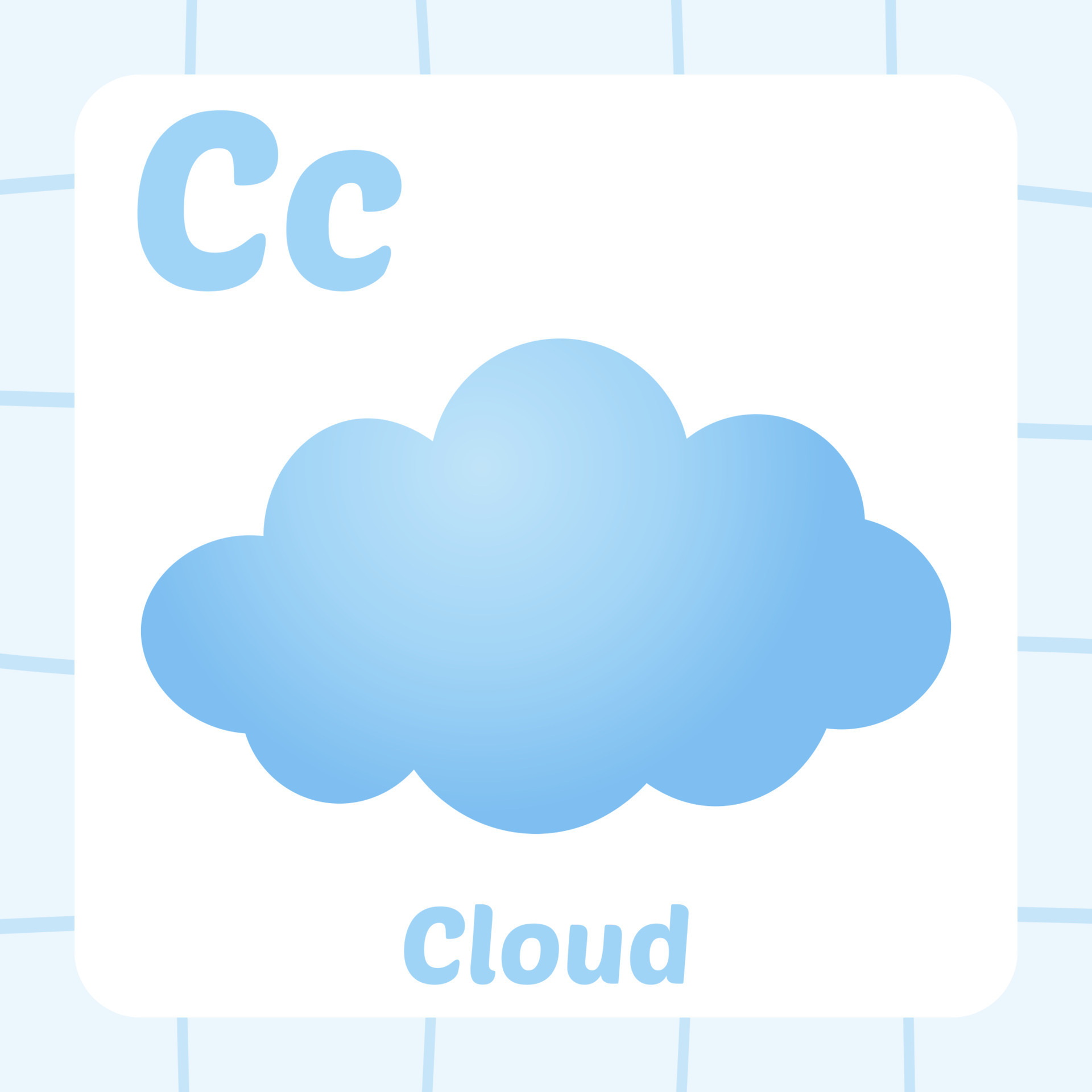 flashcard para niños, vector de nube 11142940 Vector en Vecteezy