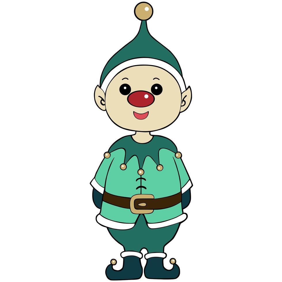 Elf of Character Christmas vector
