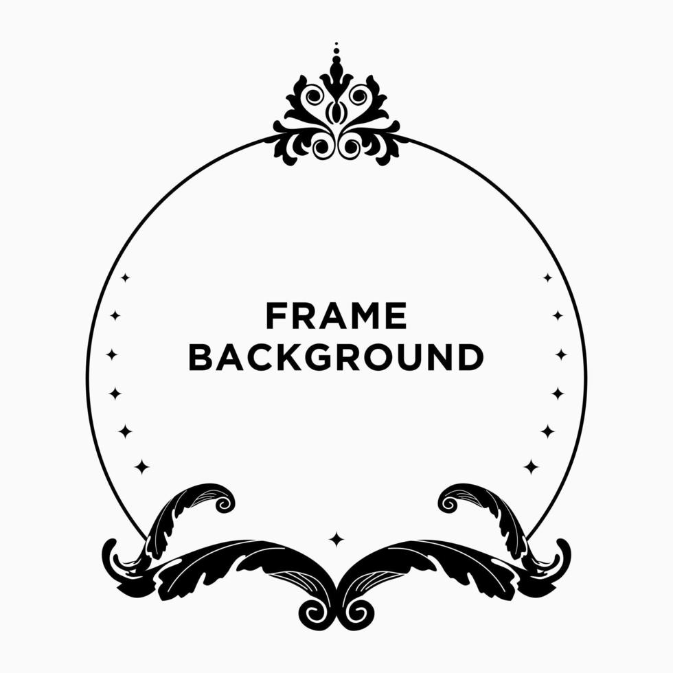 Vintage Background Frame Border Black Color Template 11143063 Vector