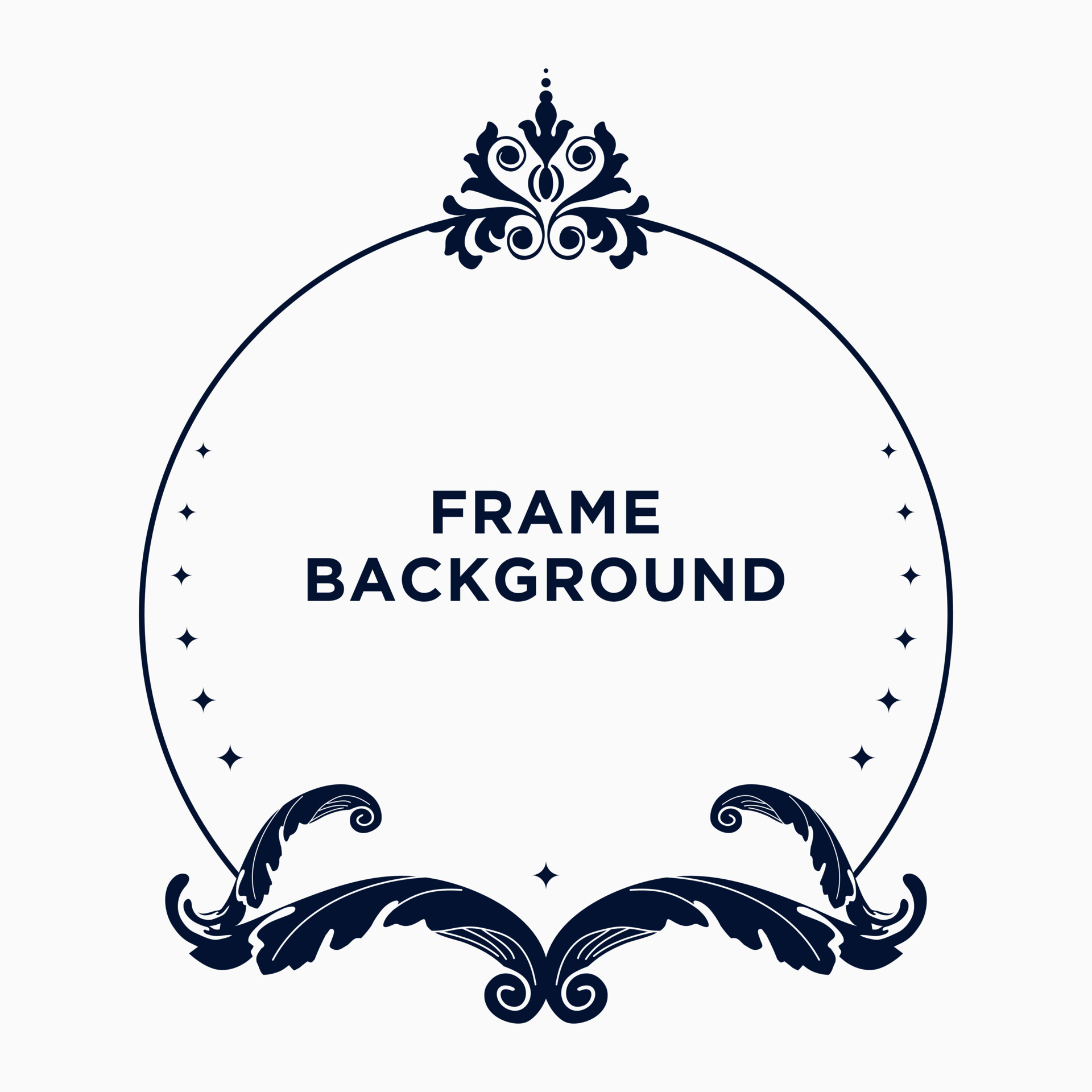 Vintage Background Frame Border Dark Blue Color Template 11143069