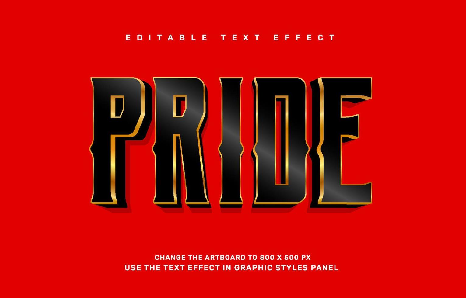 Pride editable text effect template vector