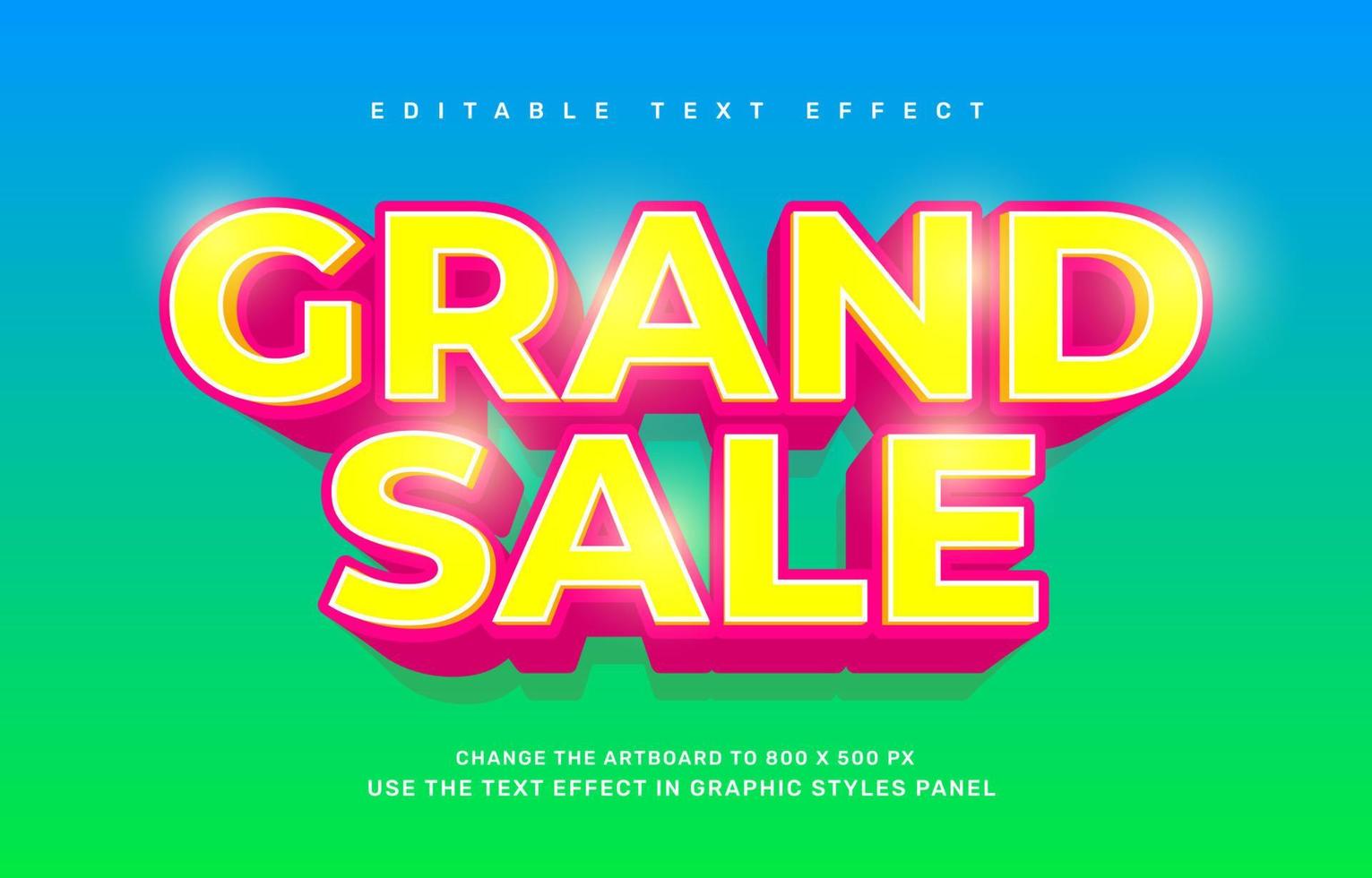 grand sale editable text effect template vector