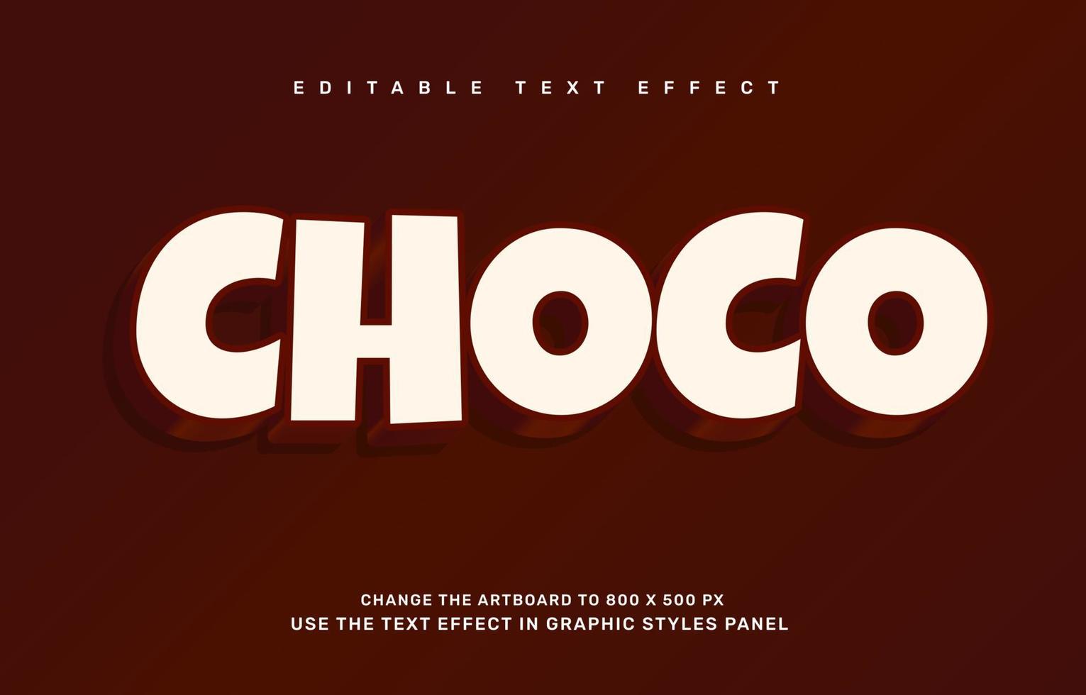 efecto de texto de chocolate vector