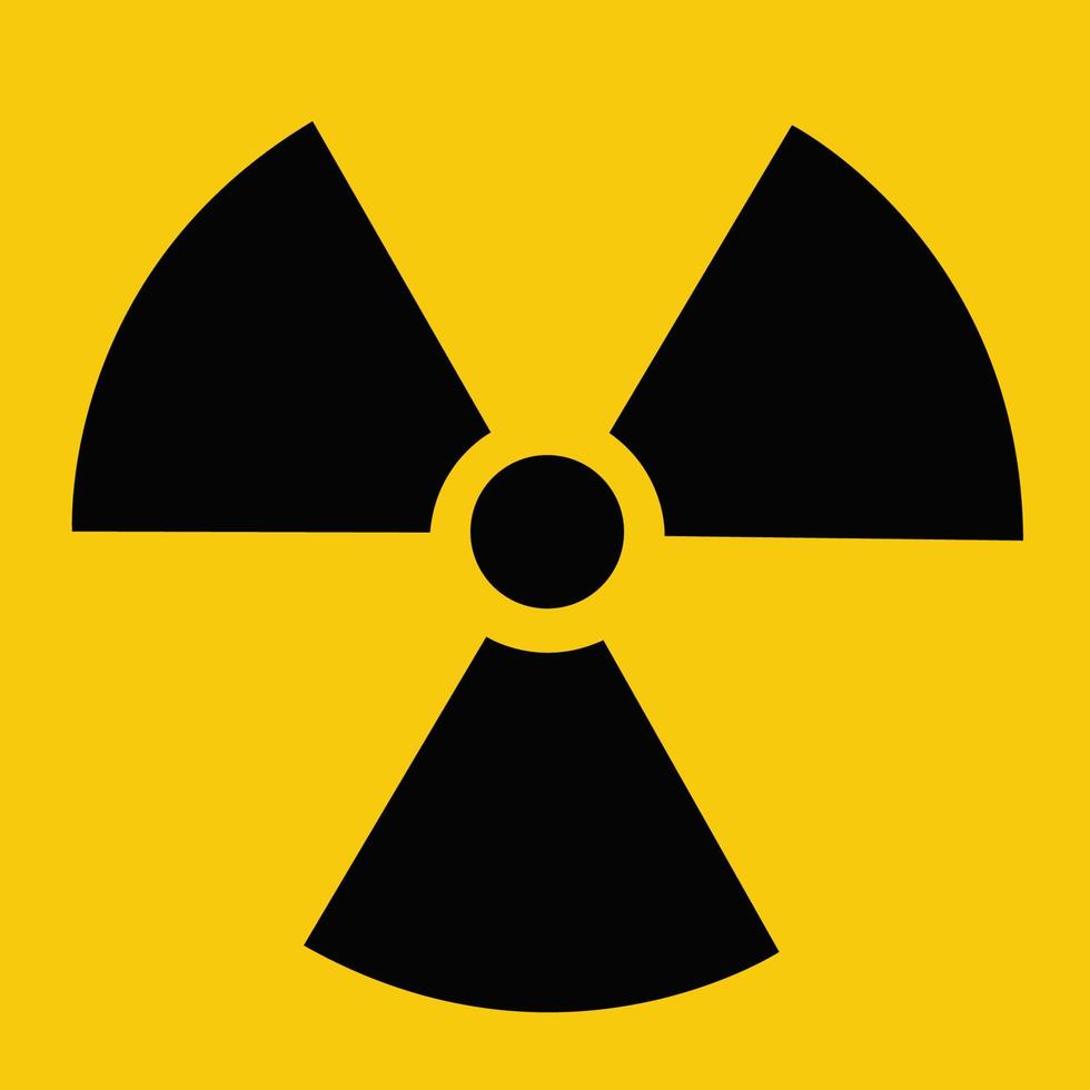 Radiation Danger vector pictogram.Ionizing radiation hazard symbol