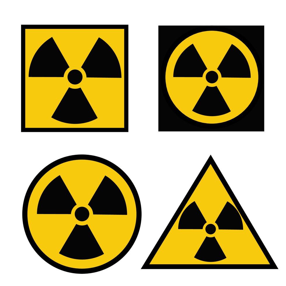 pictograma vectorial de peligro de radiación.símbolo de peligro de radiación ionizante vector