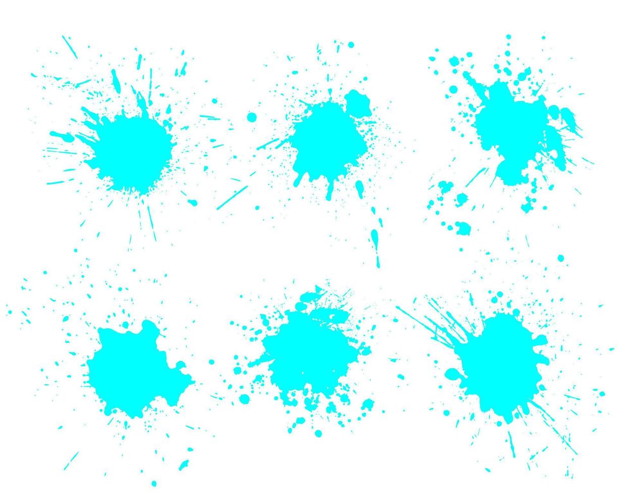 Color ink splashes. Grunge splatters. Abstract background. Grunge text banners vector