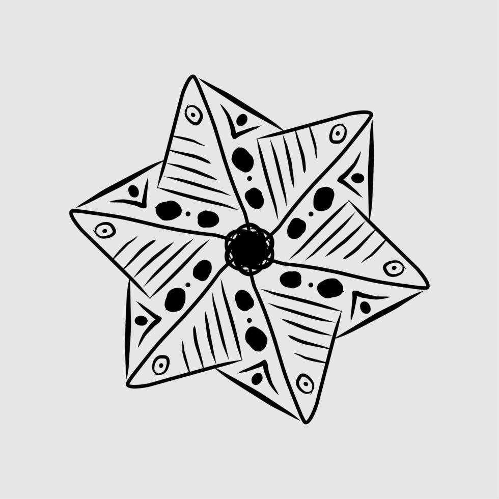 Abstract vector, black and white radial style. Simple and attractive Mosaic Type vector