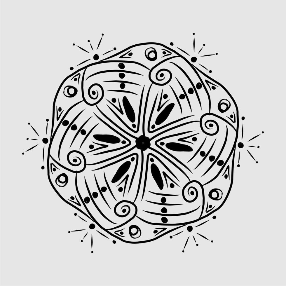 Abstract vector, black and white radial style. Simple and attractive Mosaic Type vector
