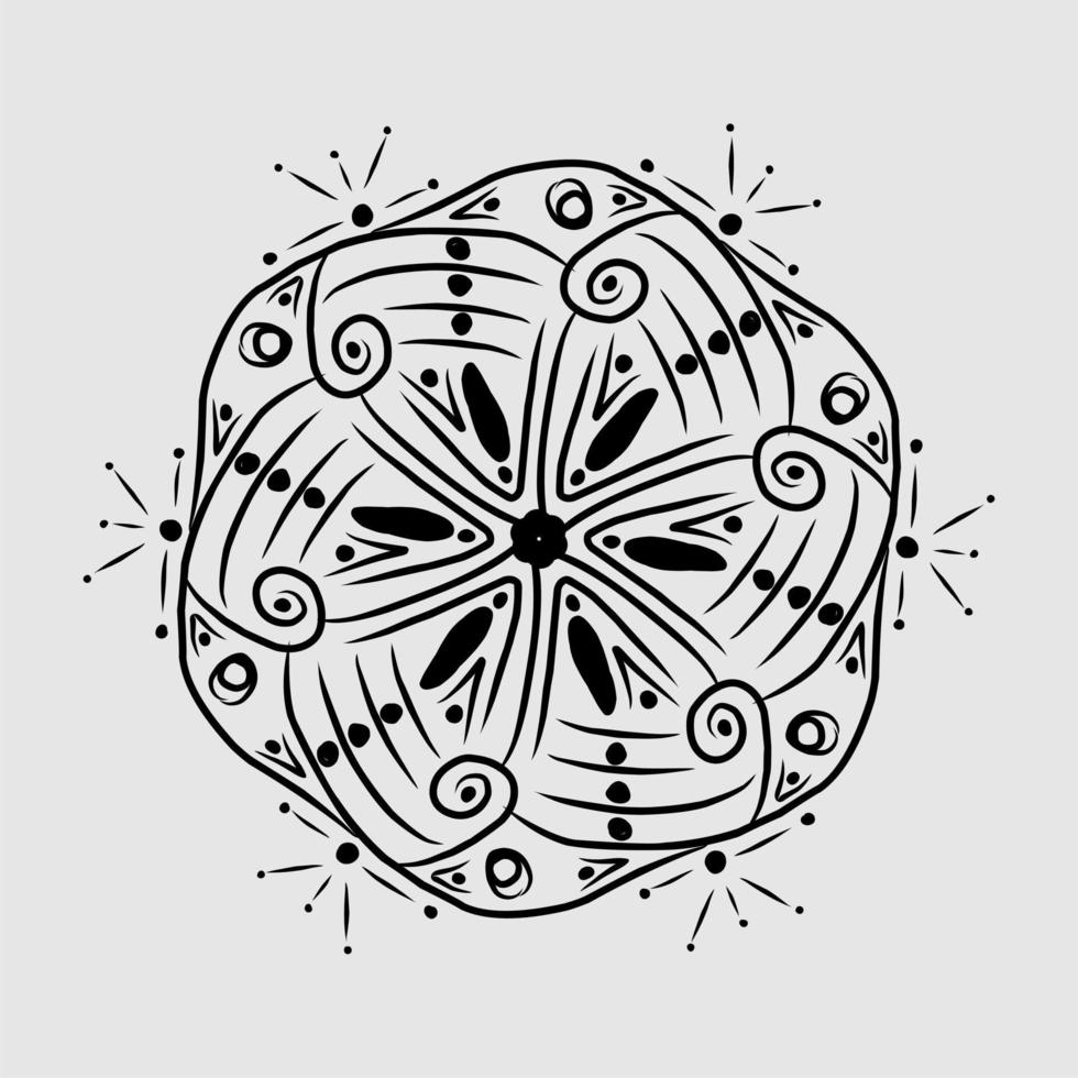 Abstract vector, black and white radial style. Simple and attractive Mosaic Type vector