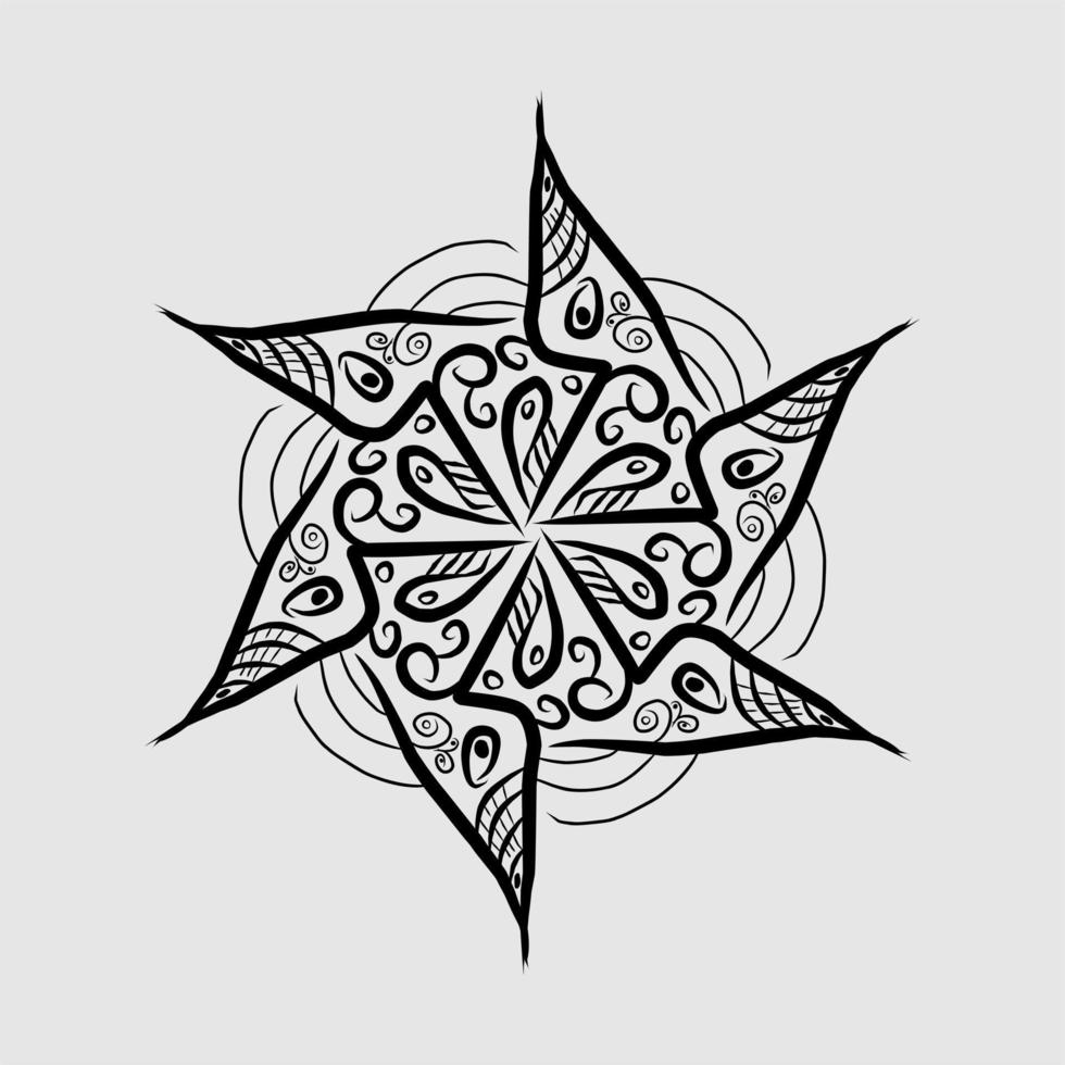 Abstract vector, black and white radial style. Simple and attractive Mosaic Type vector