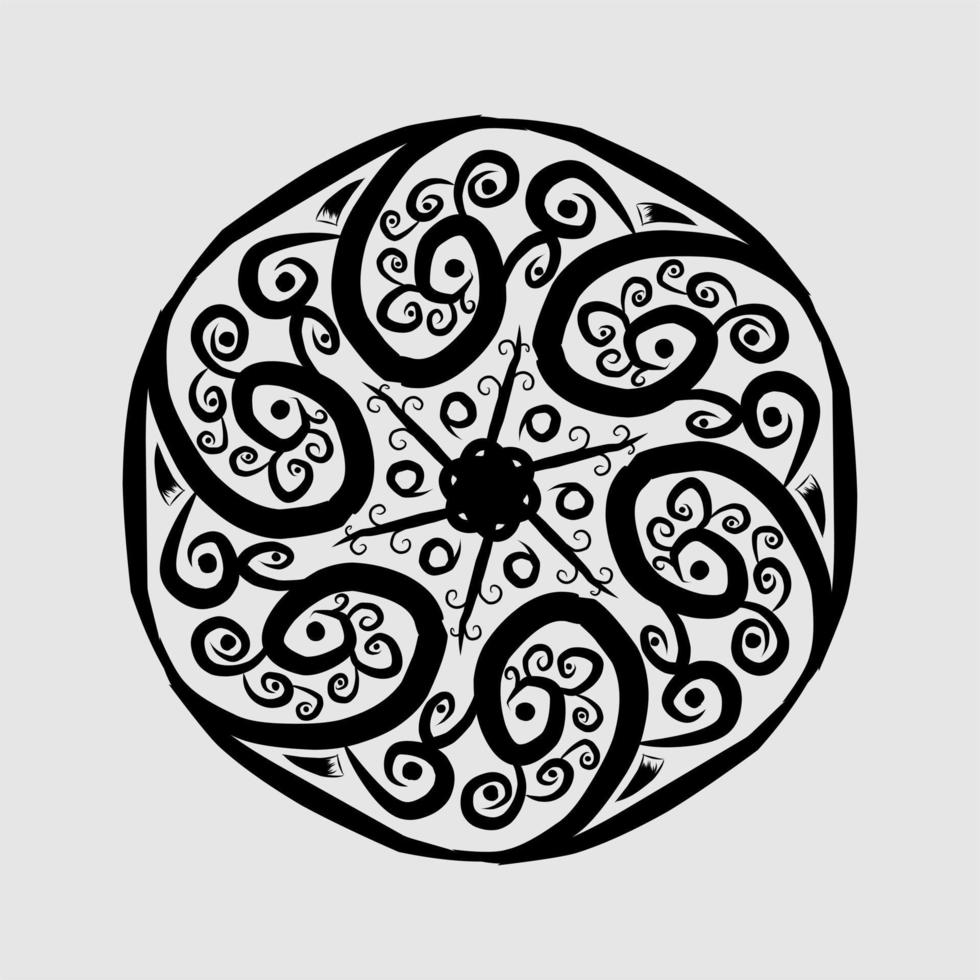 Abstract vector, black and white radial style. Simple and attractive Mosaic Type vector