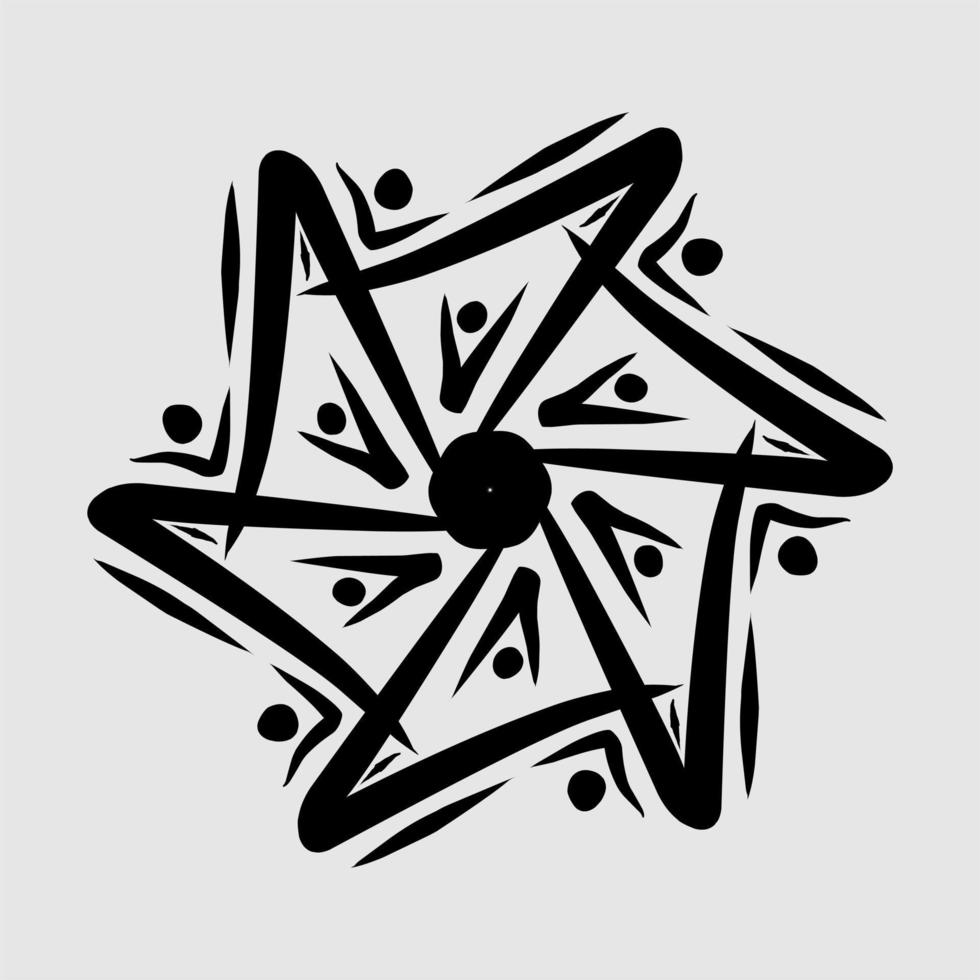 Abstract vector, black and white radial style. Simple and attractive Mosaic Type vector