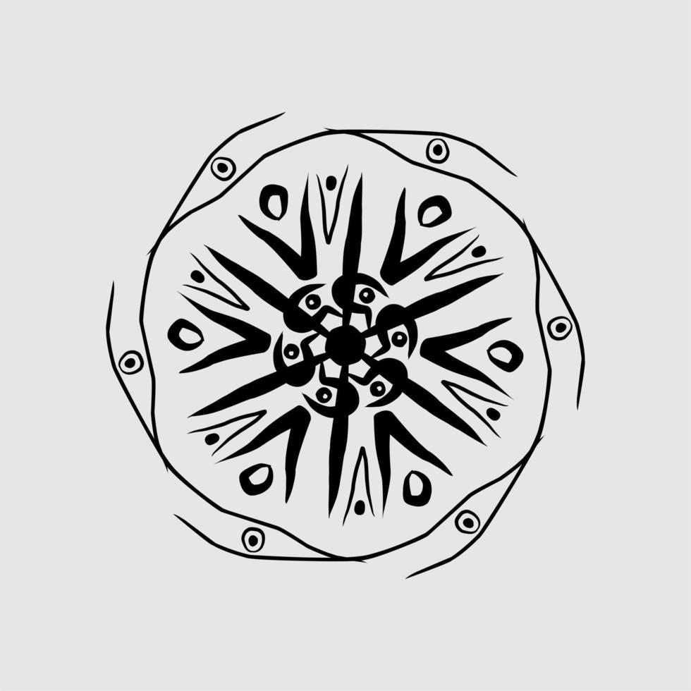 Abstract vector, black and white radial style. Simple and attractive Mosaic Type vector