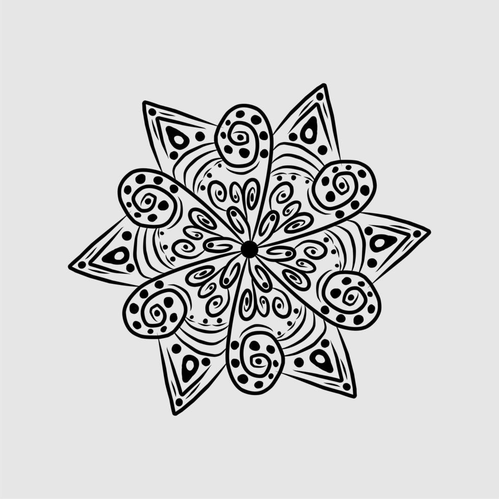 Abstract vector, black and white radial style. Simple and attractive Mosaic Type vector