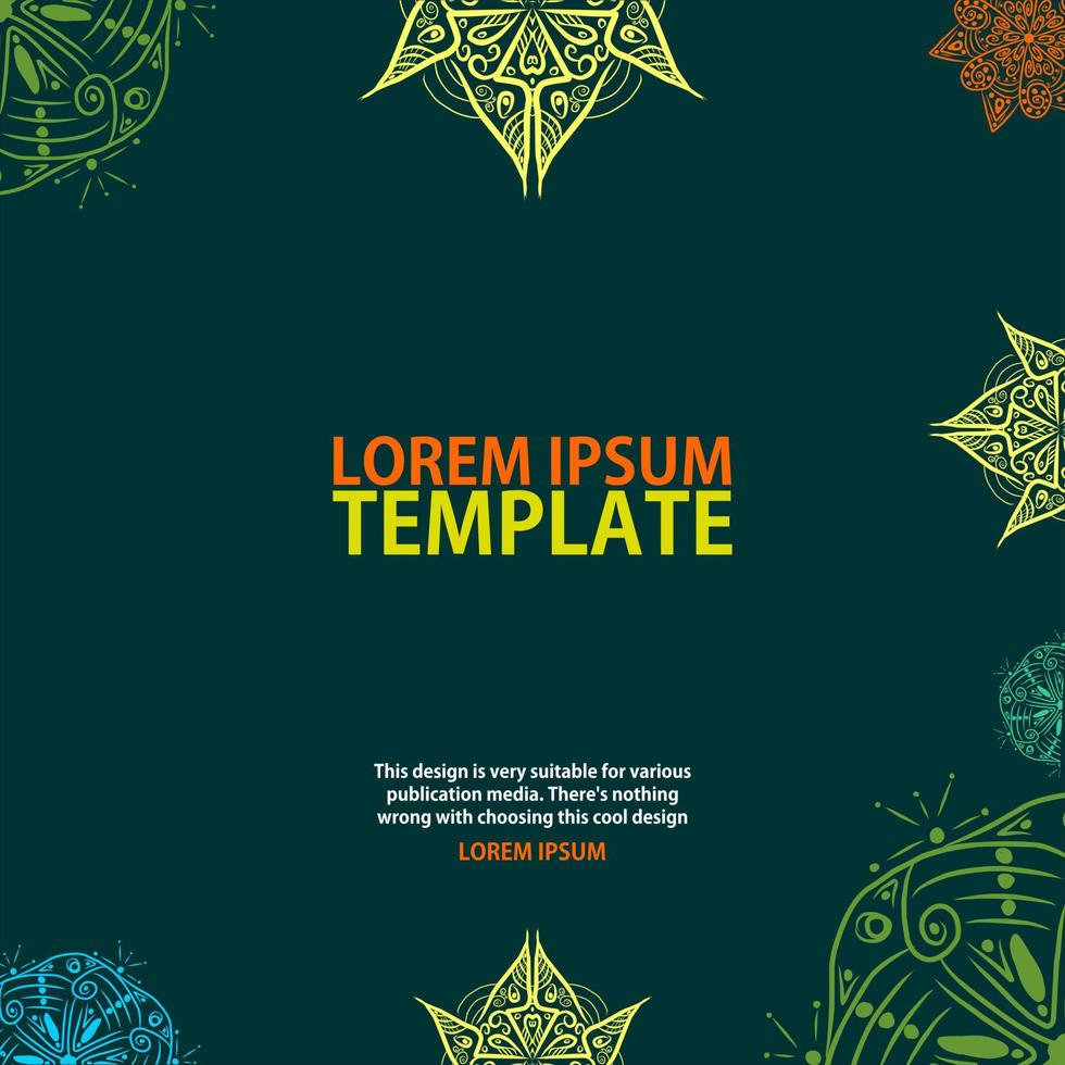Vector Mandala style, with several color combinations