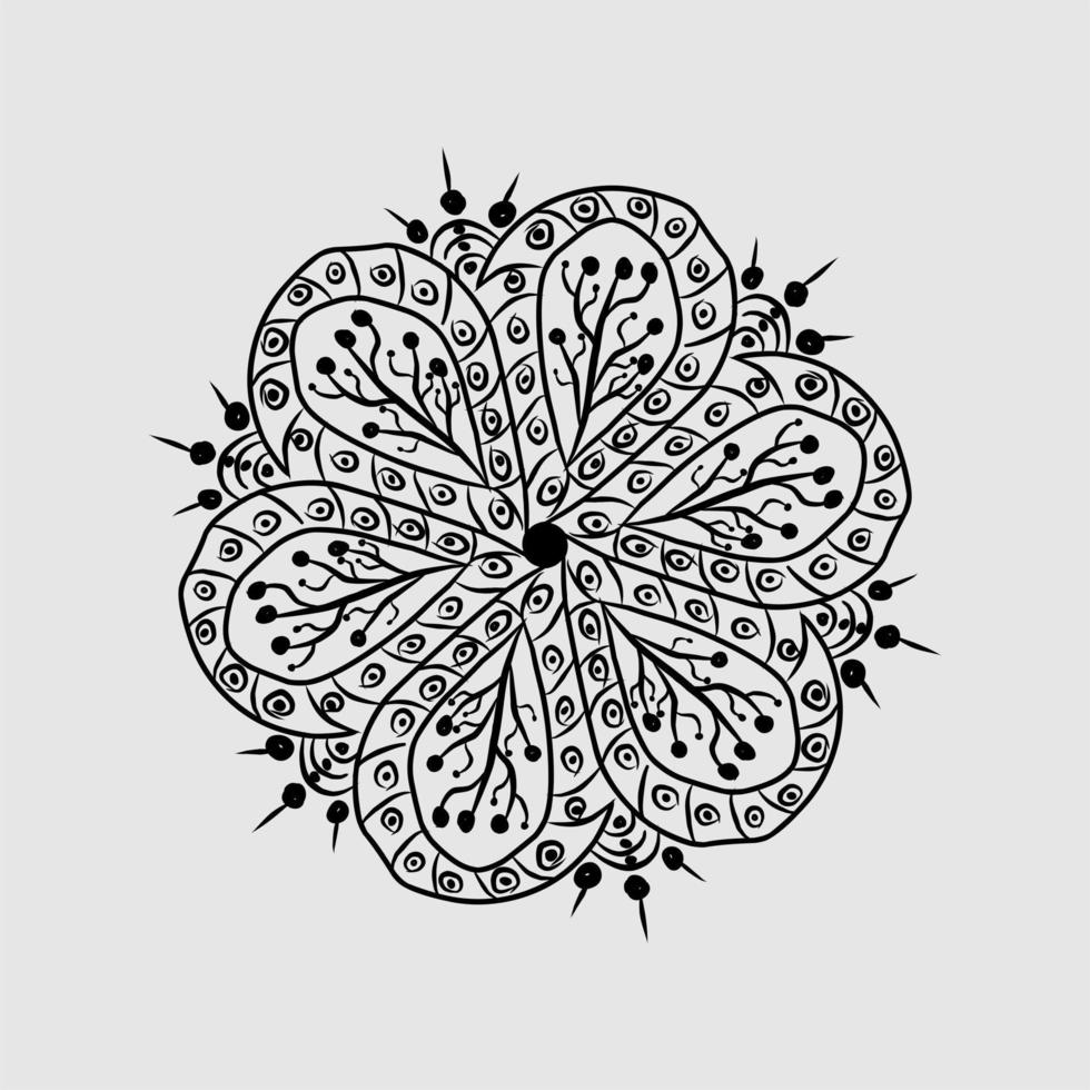 Abstract vector, black and white radial style vector