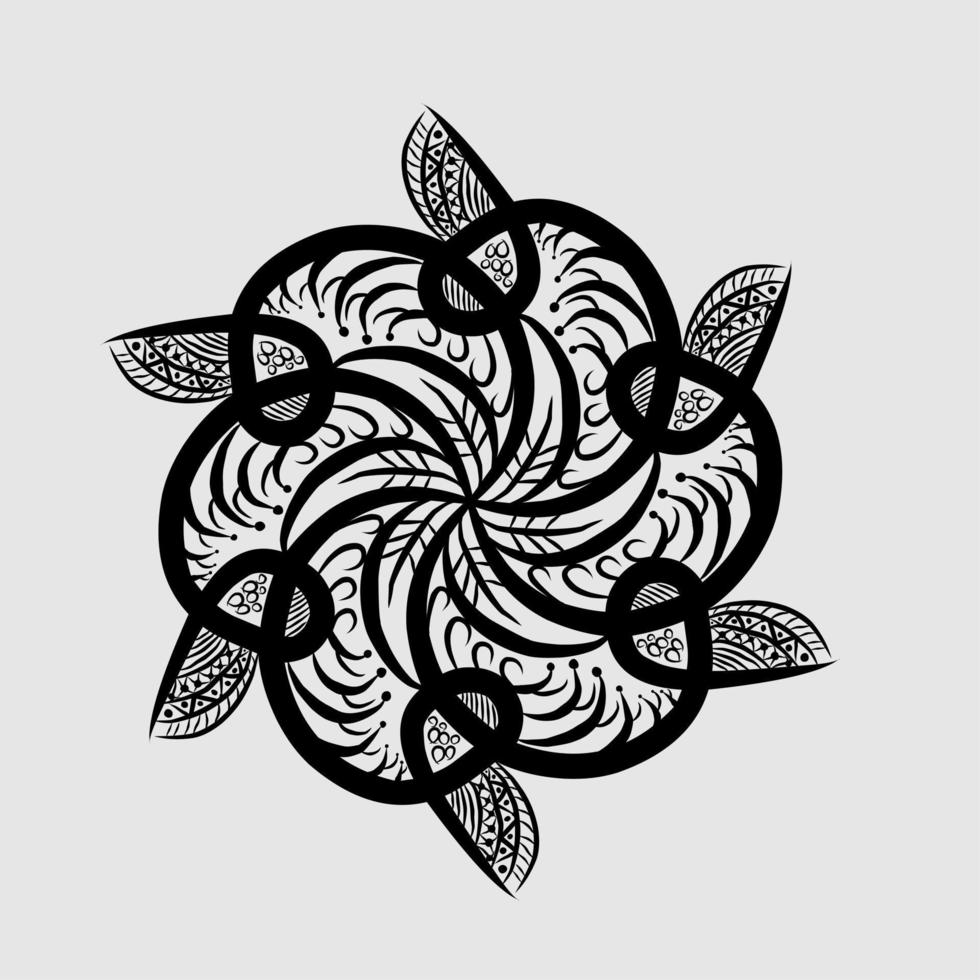 Abstract vector, black and white radial style vector