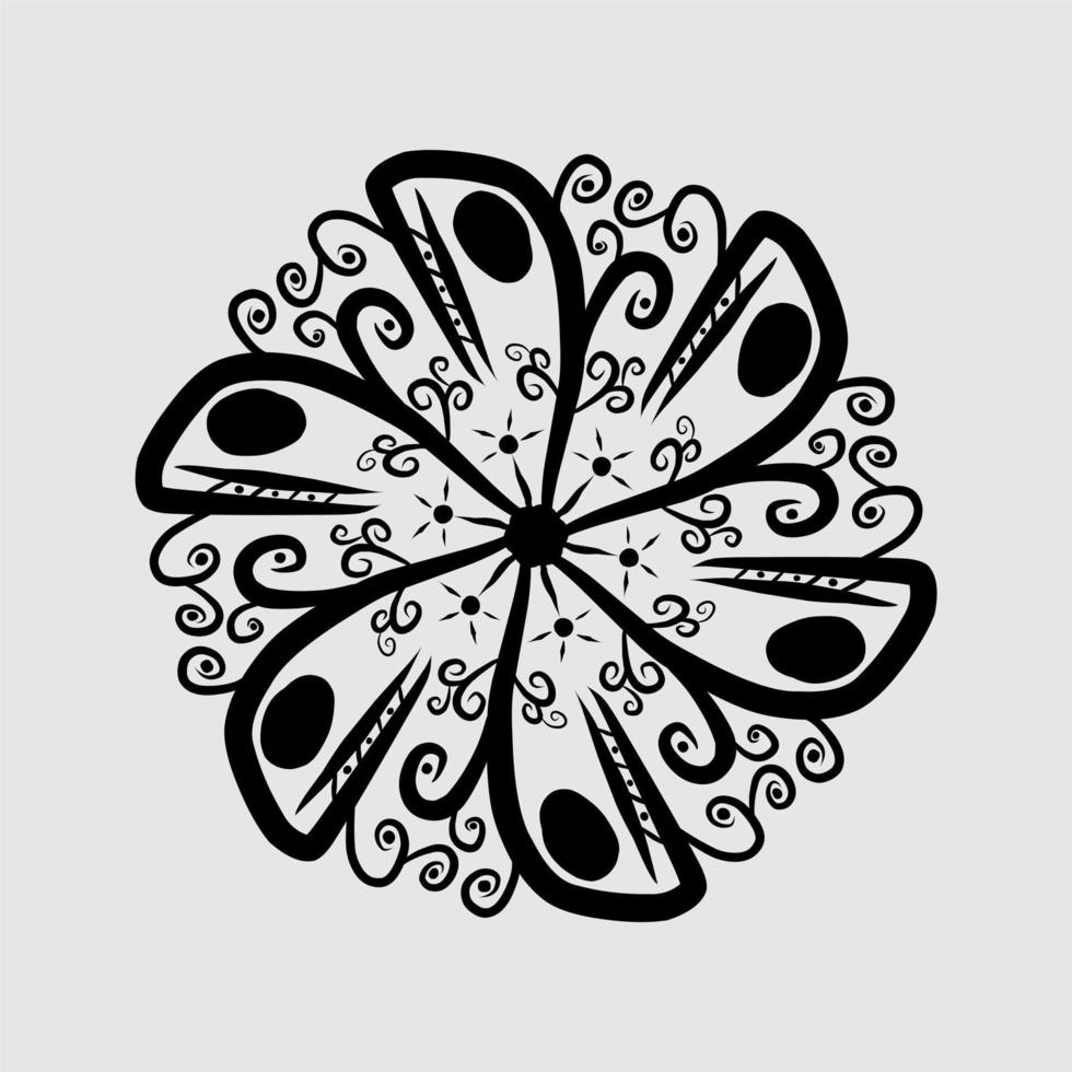 Abstract vector, black and white radial style. Simple and attractive Mosaic Type vector