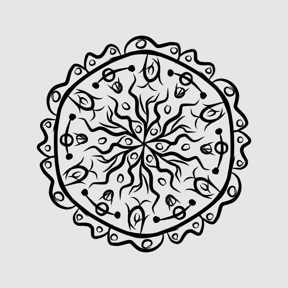 Abstract vector, black and white radial style vector