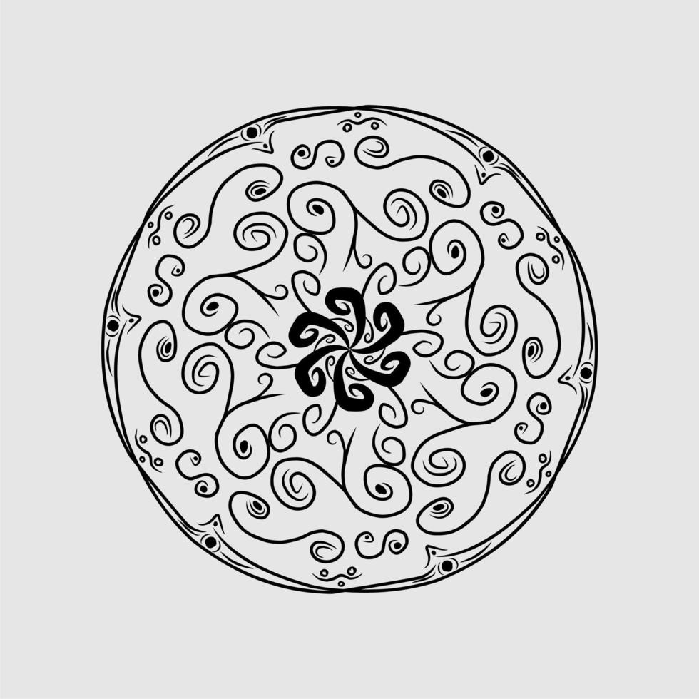 Abstract vector, black and white radial style. Simple and attractive Mosaic Type vector