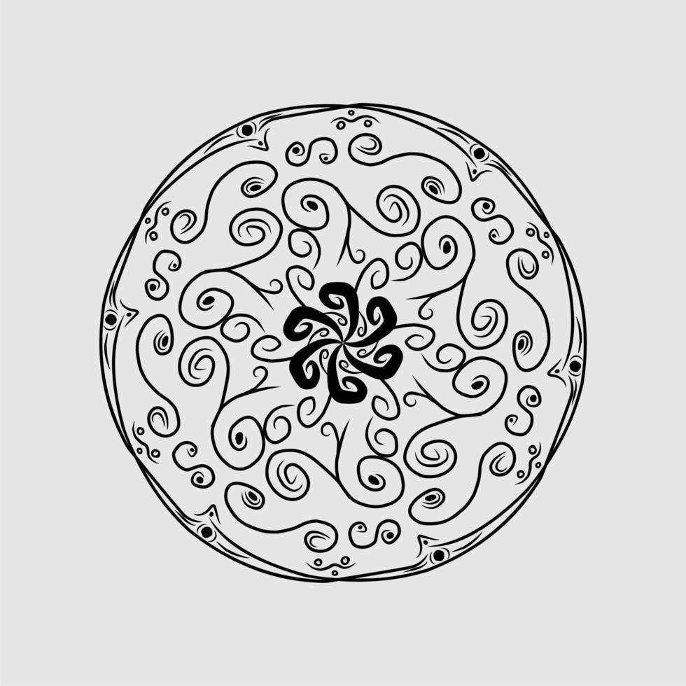 Abstract vector, black and white radial style. Simple and attractive Mosaic Type vector