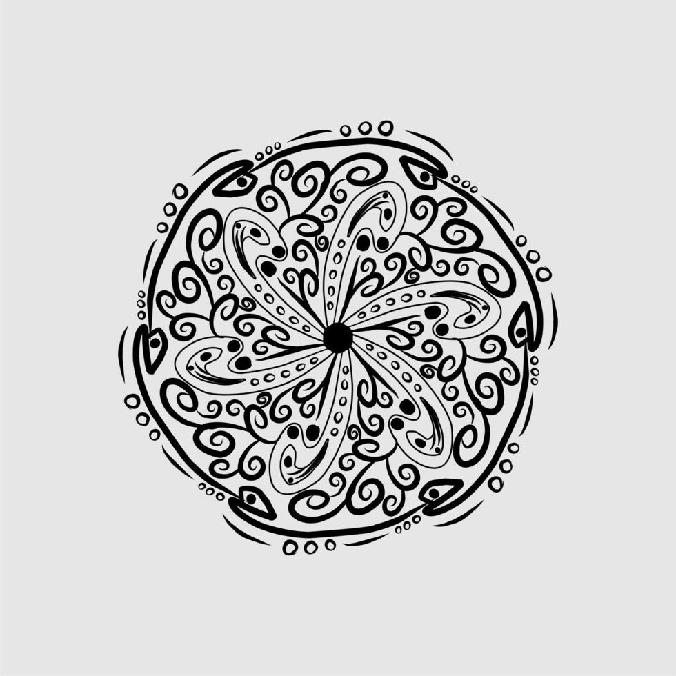 vector abstracto, estilo radial en blanco y negro. tipo de mosaico simple y atractivo