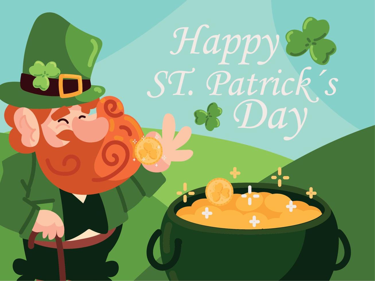 st patricks day greeting card vector