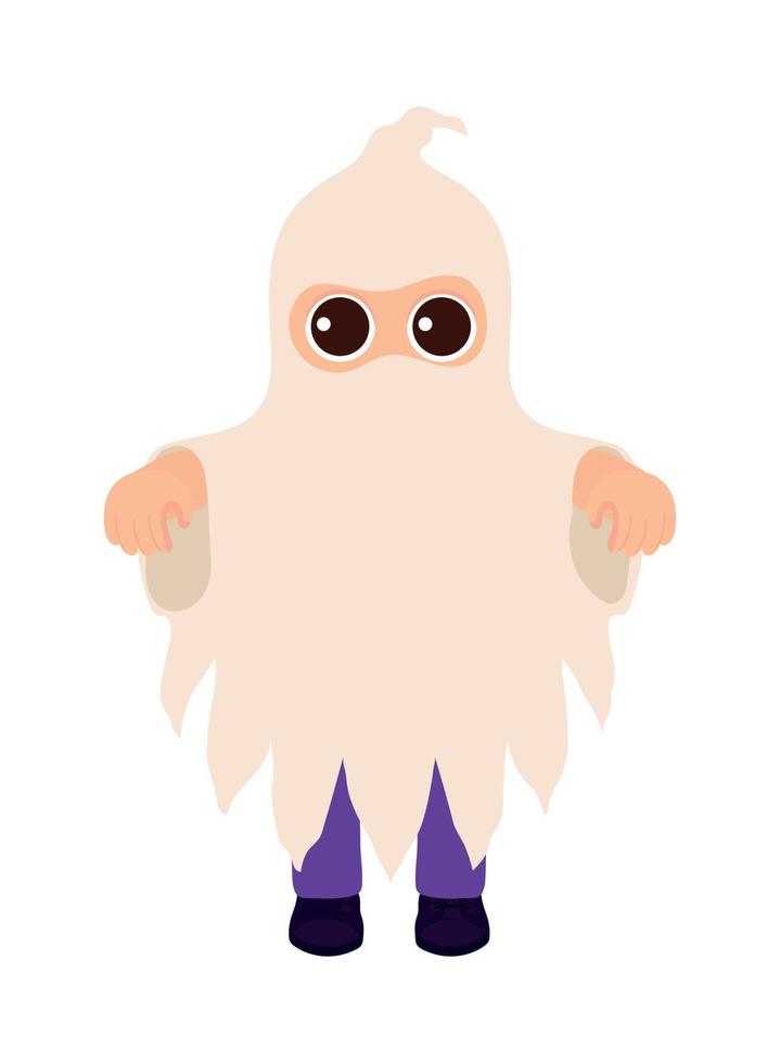 halloween ghost character vector