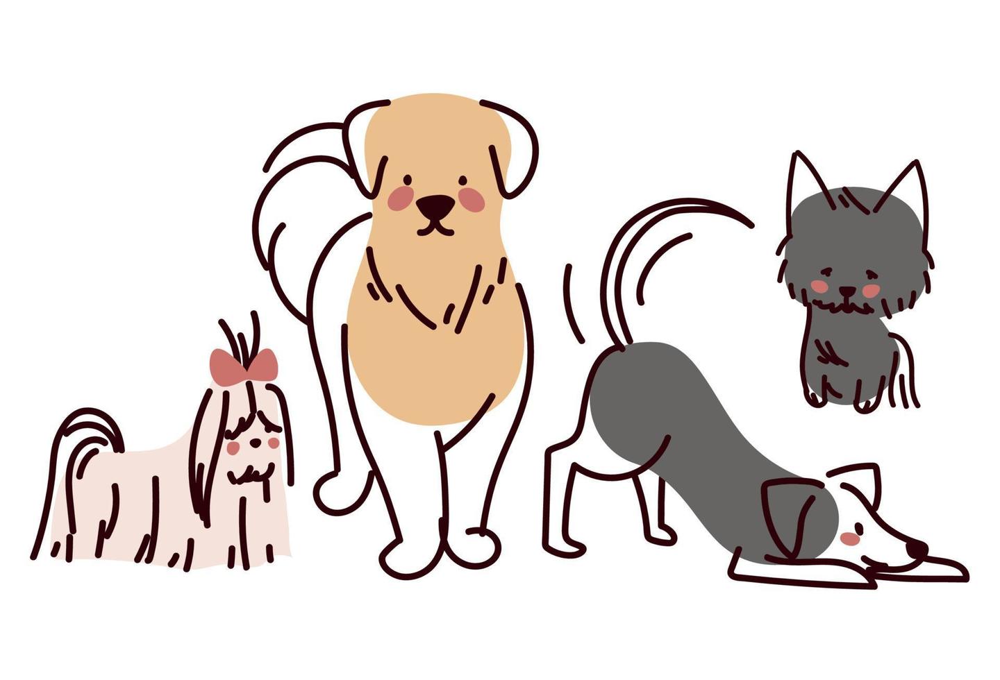 icons set pets vector