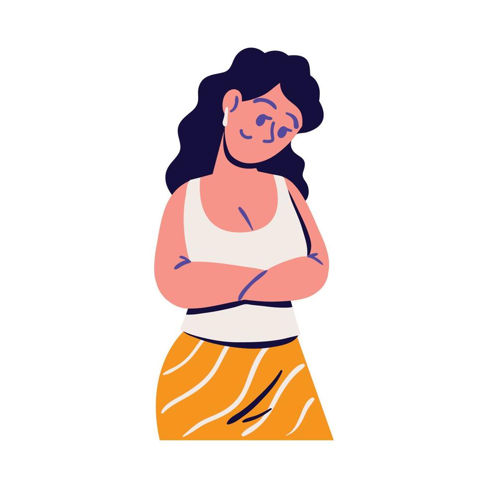 personaje de mujer joven vector