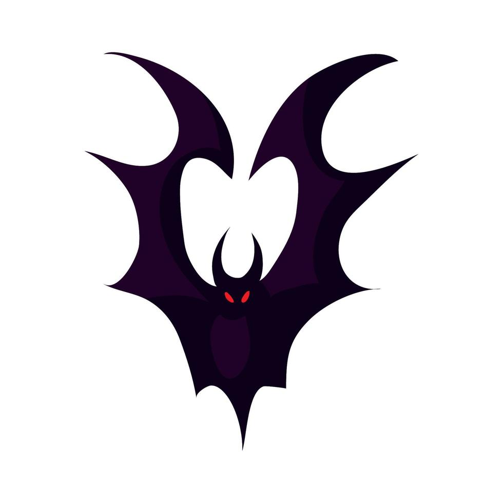 halloween bat character vector