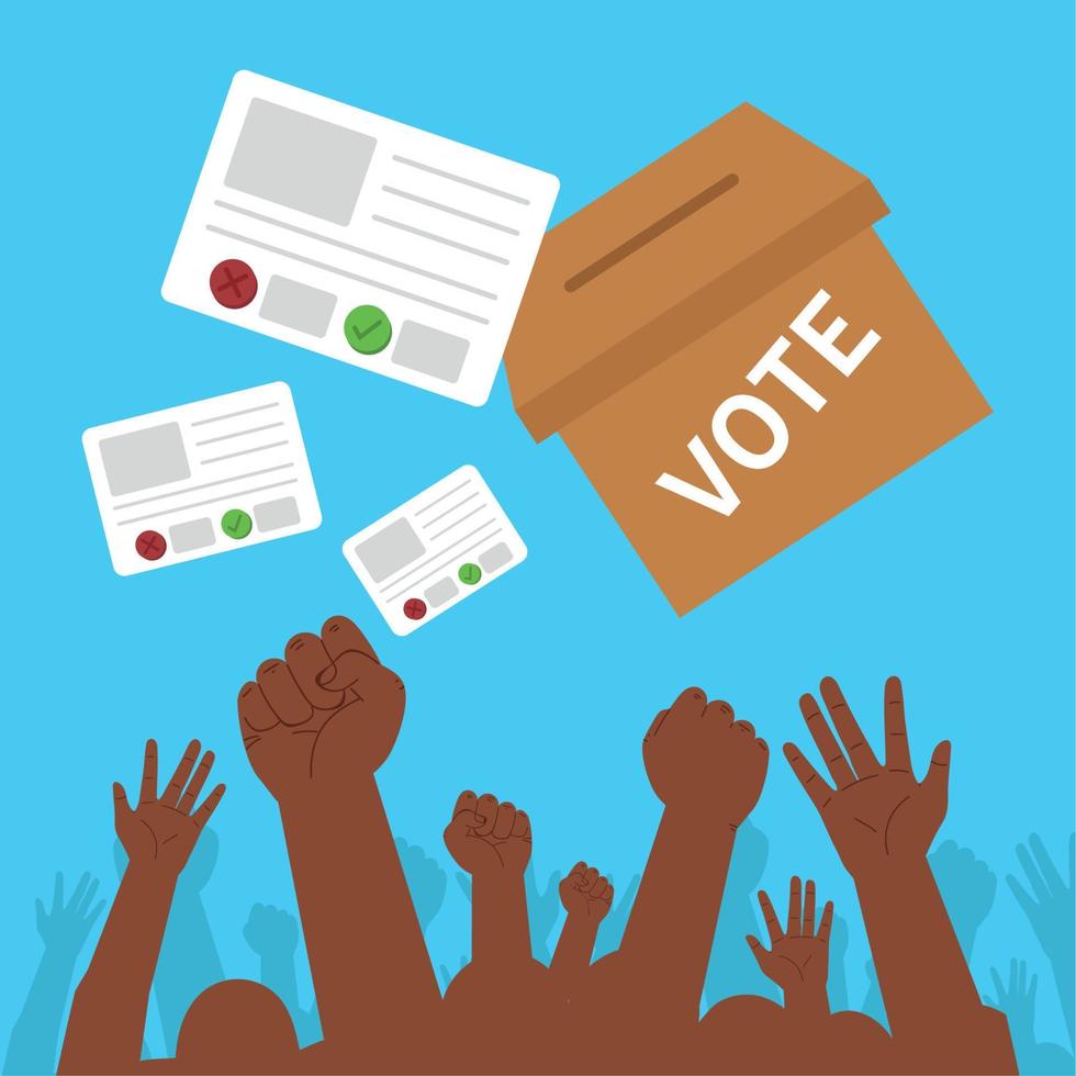 people demonstrate democracy vector