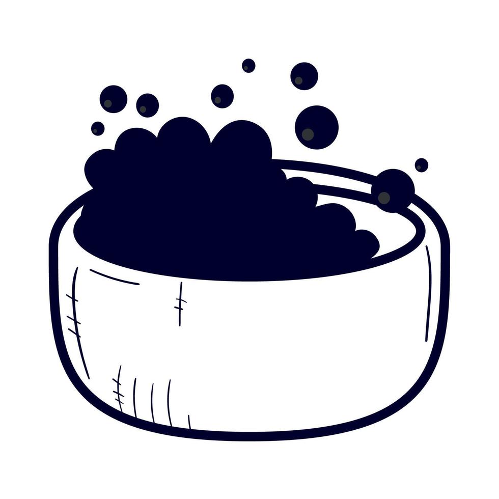 basin with bubbles soap vector