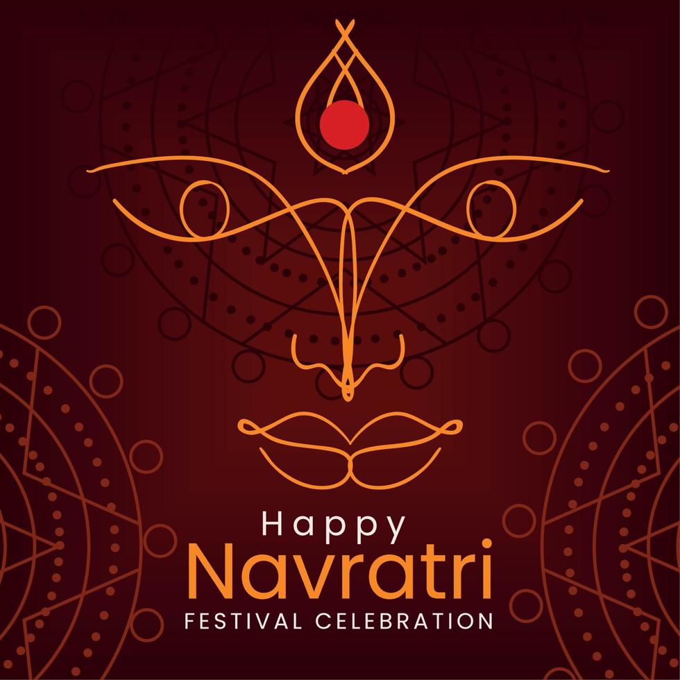 feliz festival navratri vector