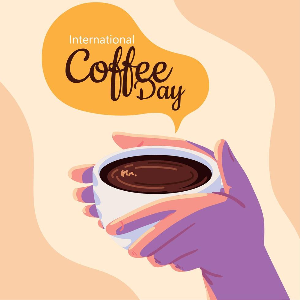 día internacional del café, diseño vector