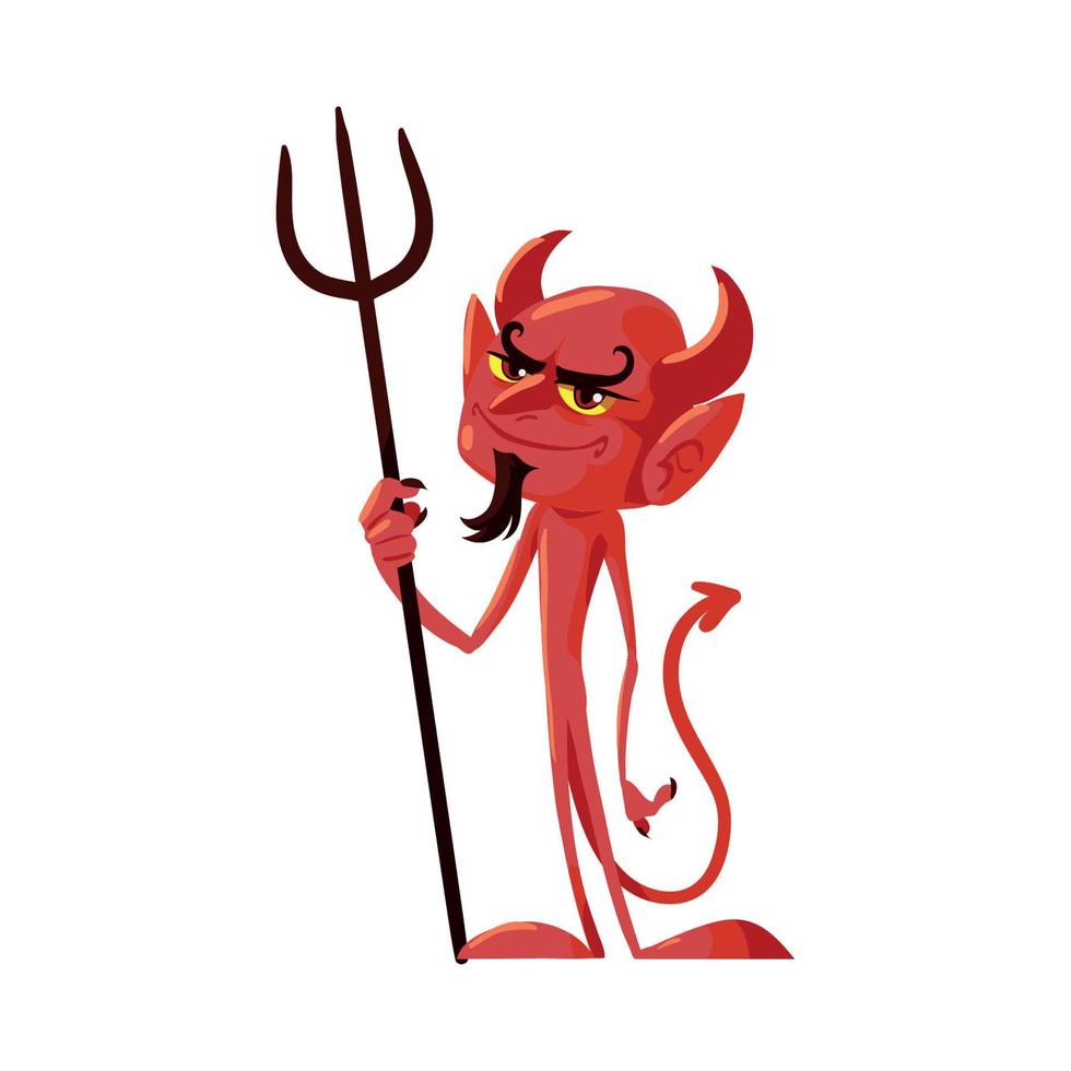 personaje del diablo de halloween, icono vector