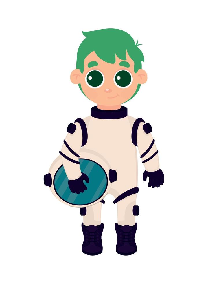 personaje de astronauta de halloween vector