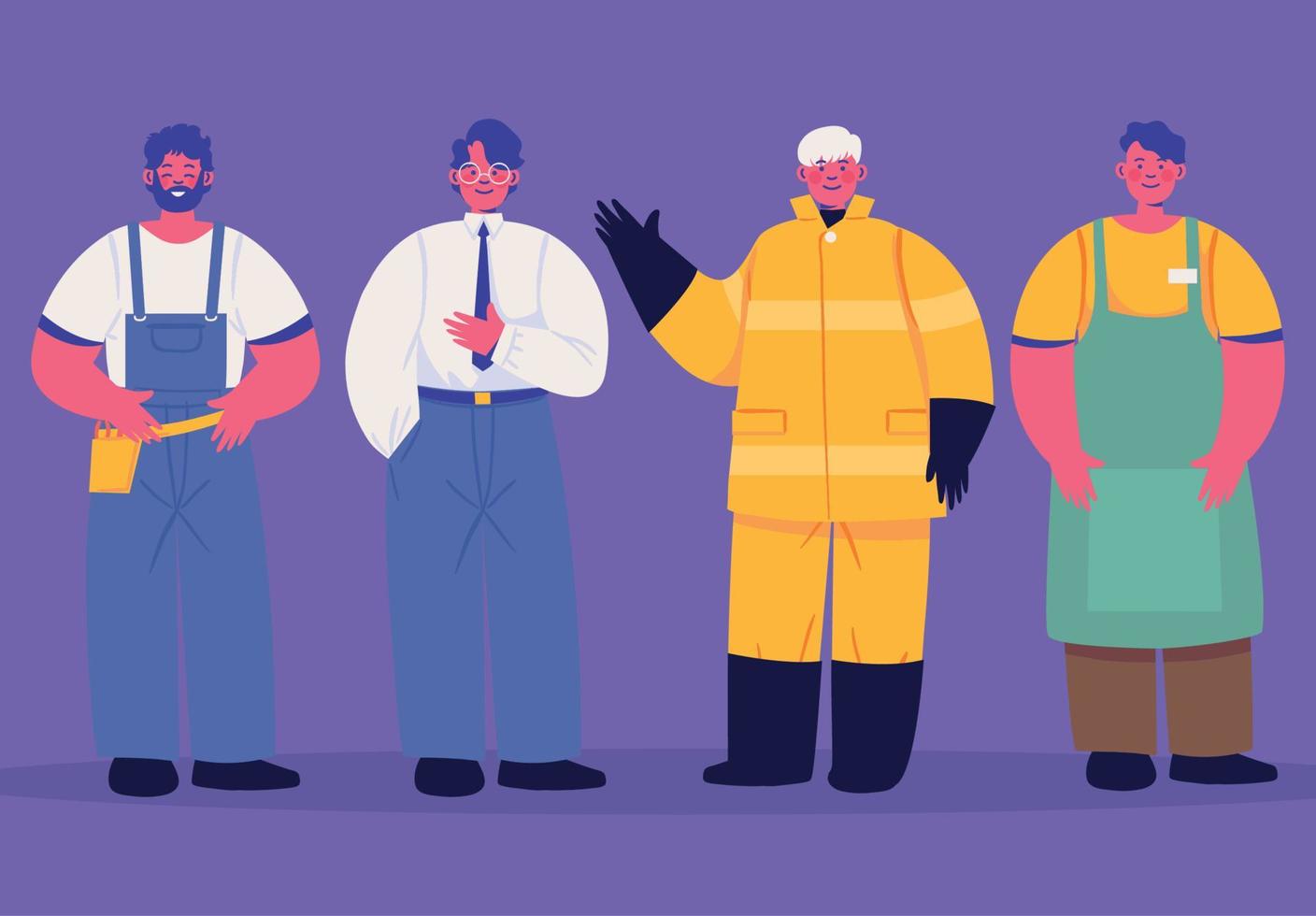 male professions jobs vector