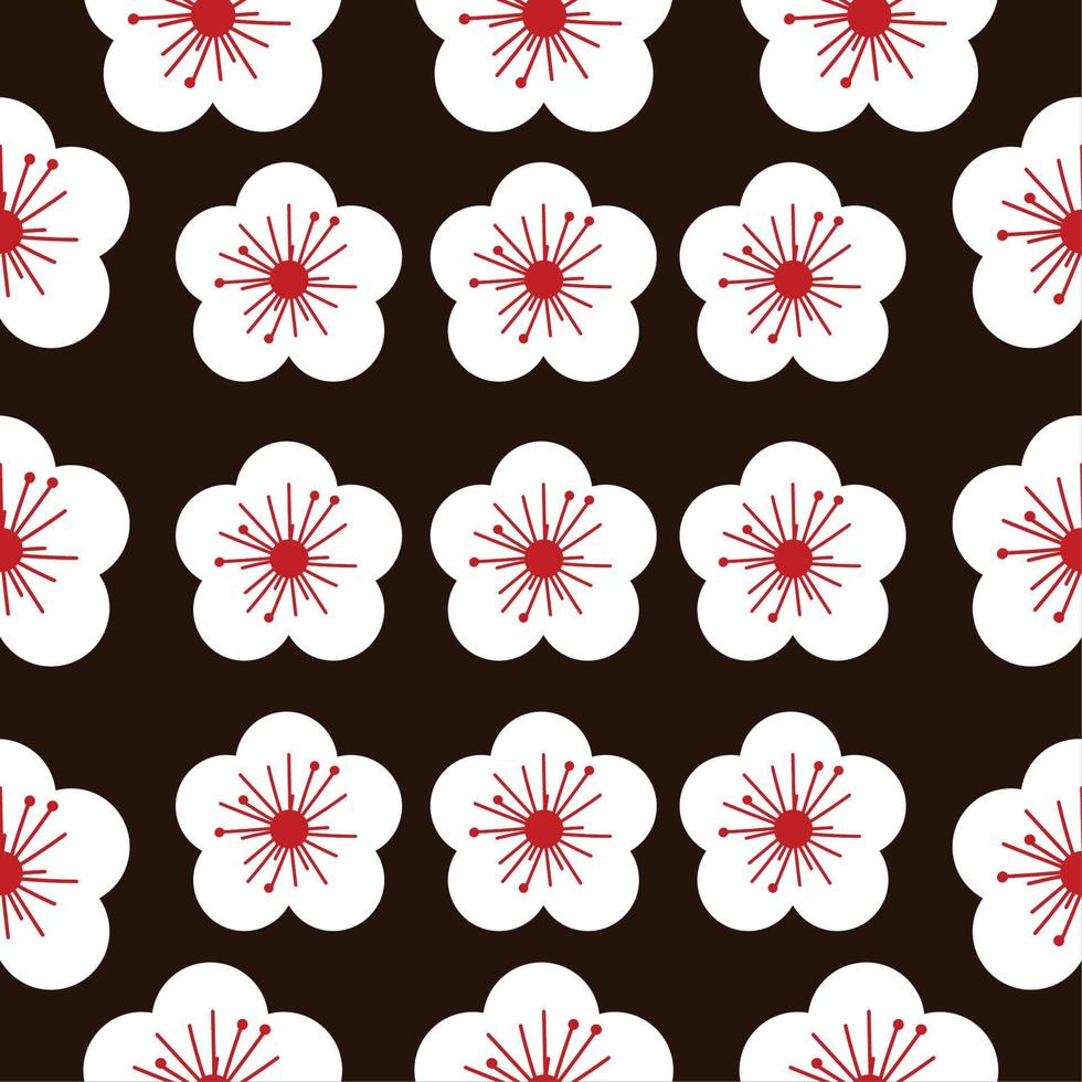 sakura flowers pattern vector