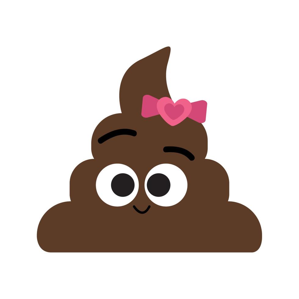 lindo caca emoji vector