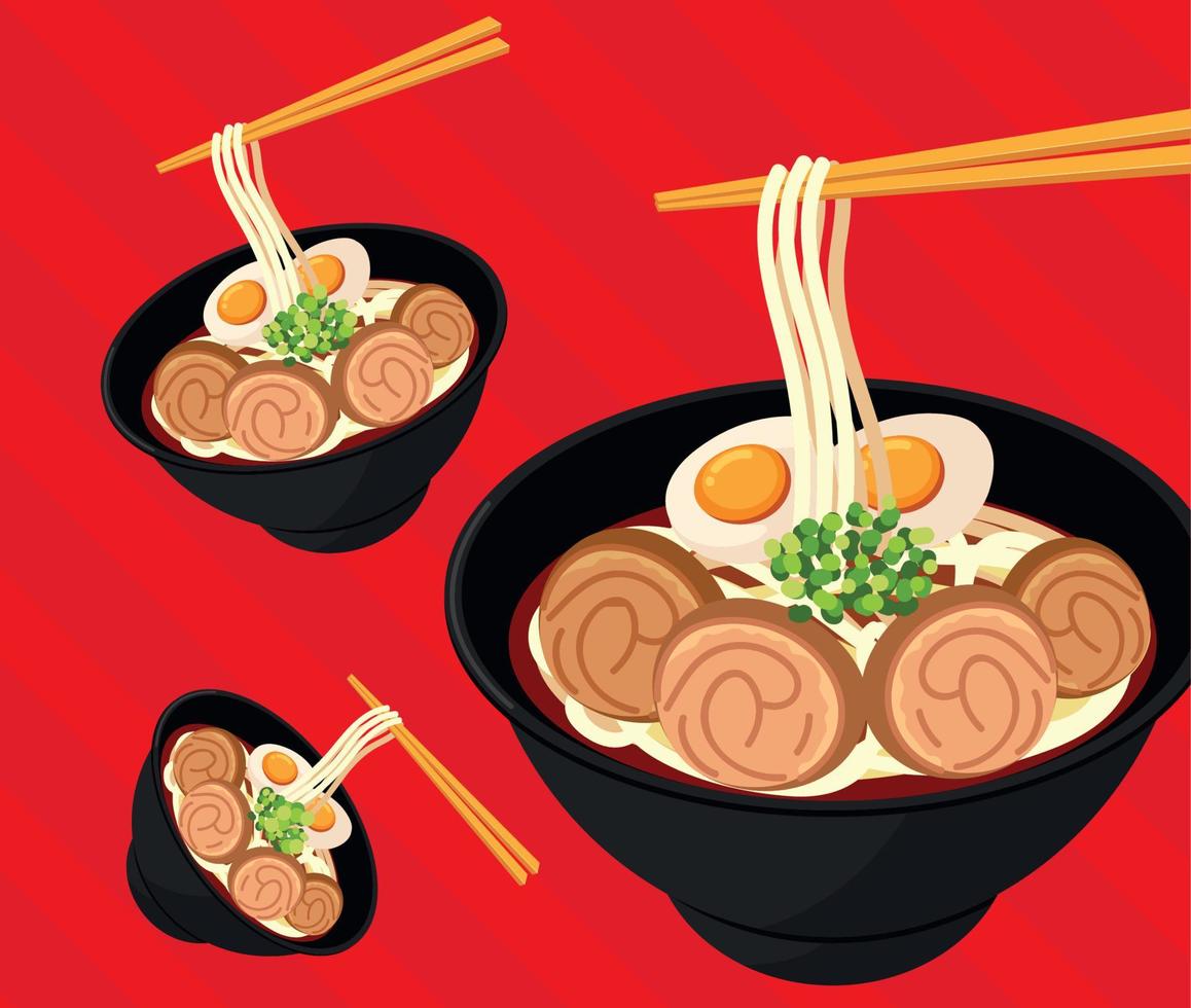 menú de comida japonesa vector