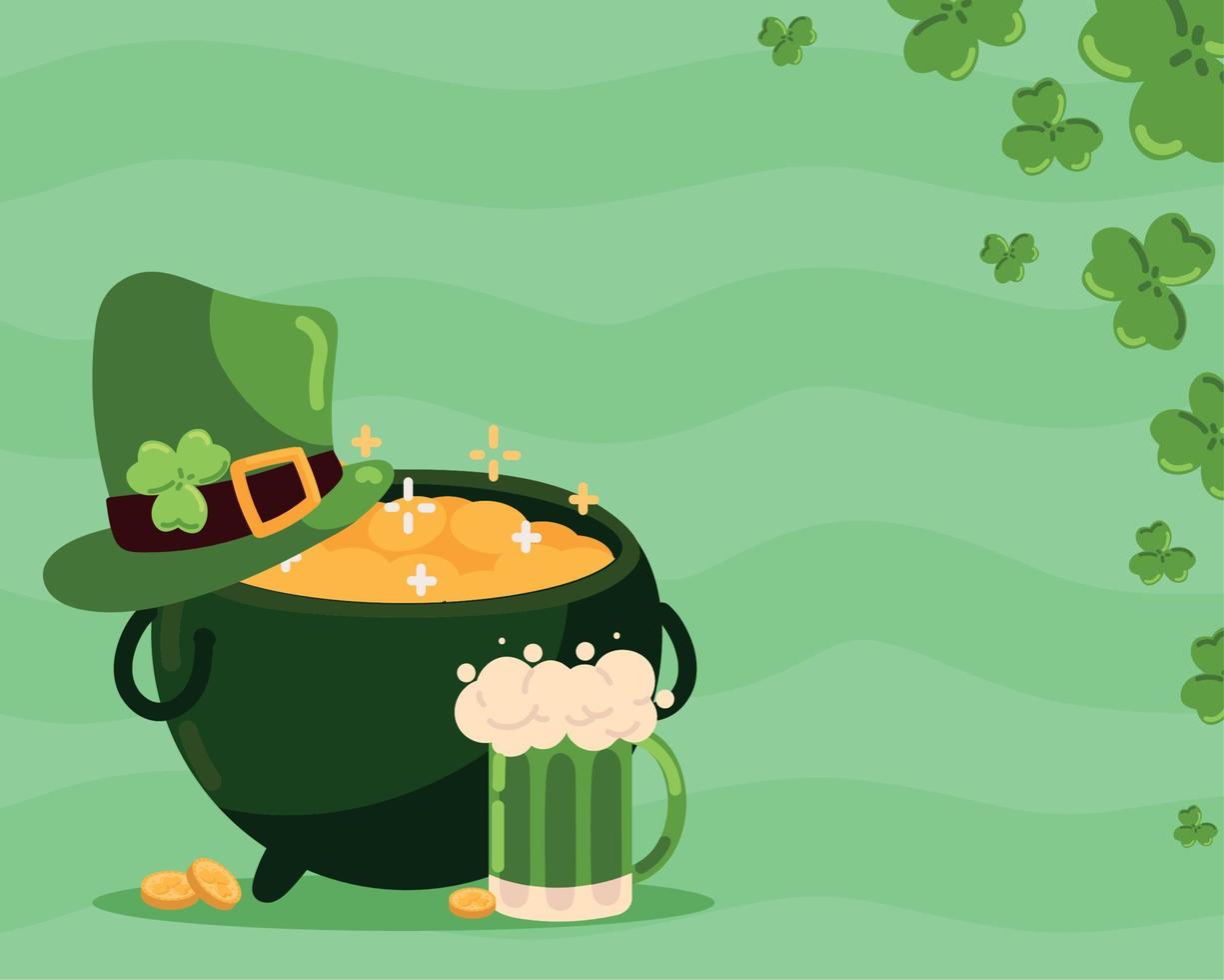 fiesta irlandesa del día de san patricio vector