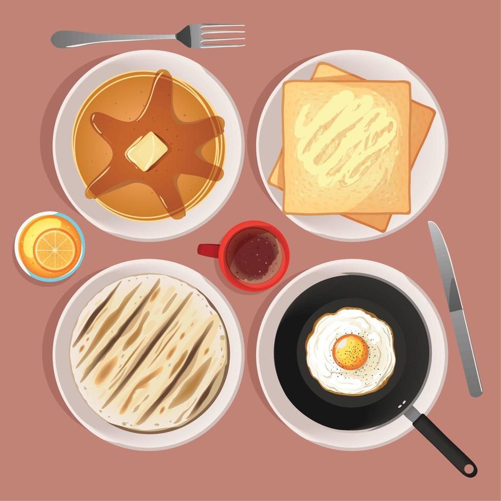 breakfast fresh nutrition vector