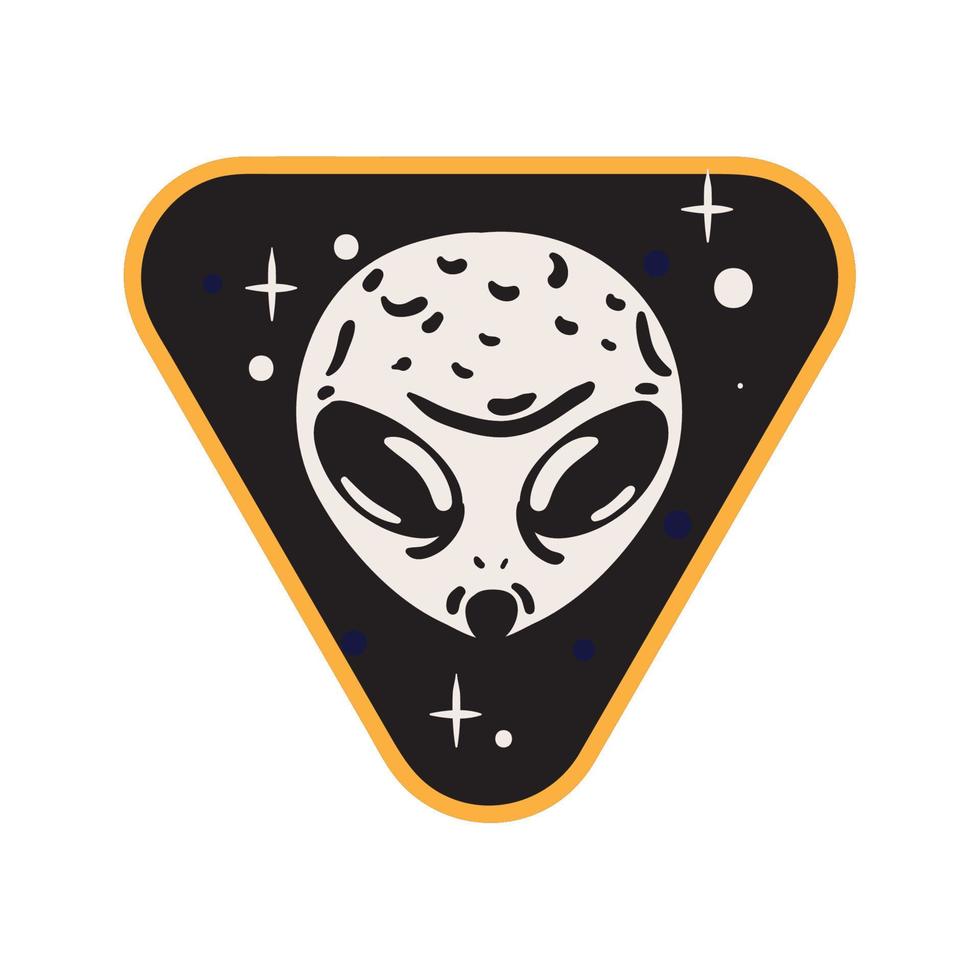 space alien retro vector