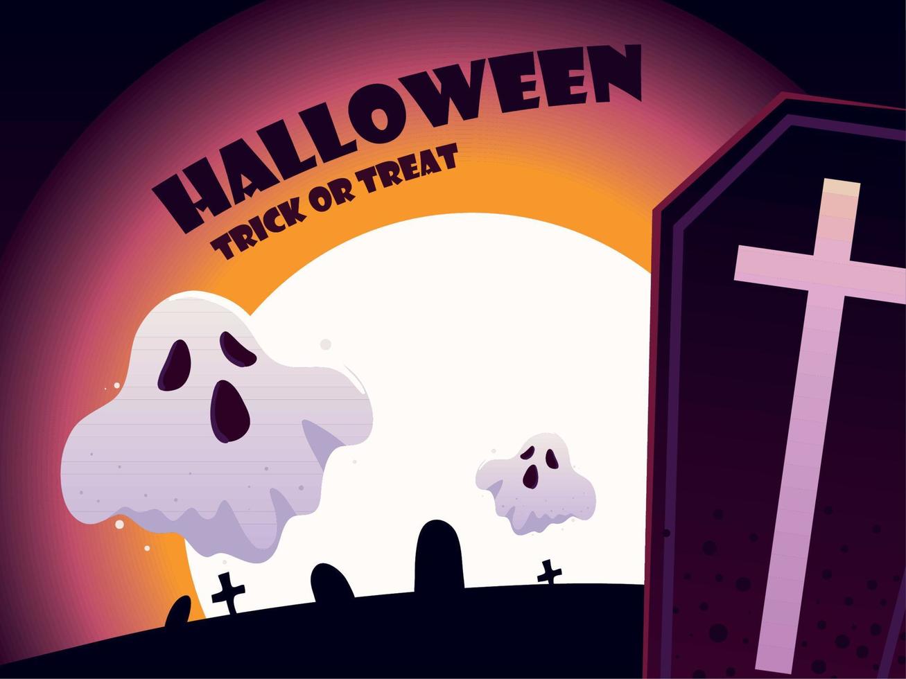 halloween trick or treat, background vector