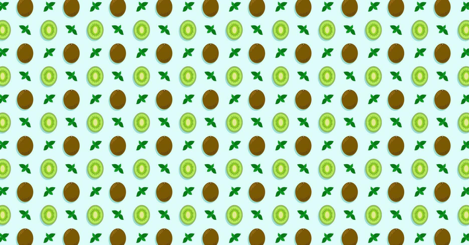 Kiwi Fruit Pattern Bacground vector