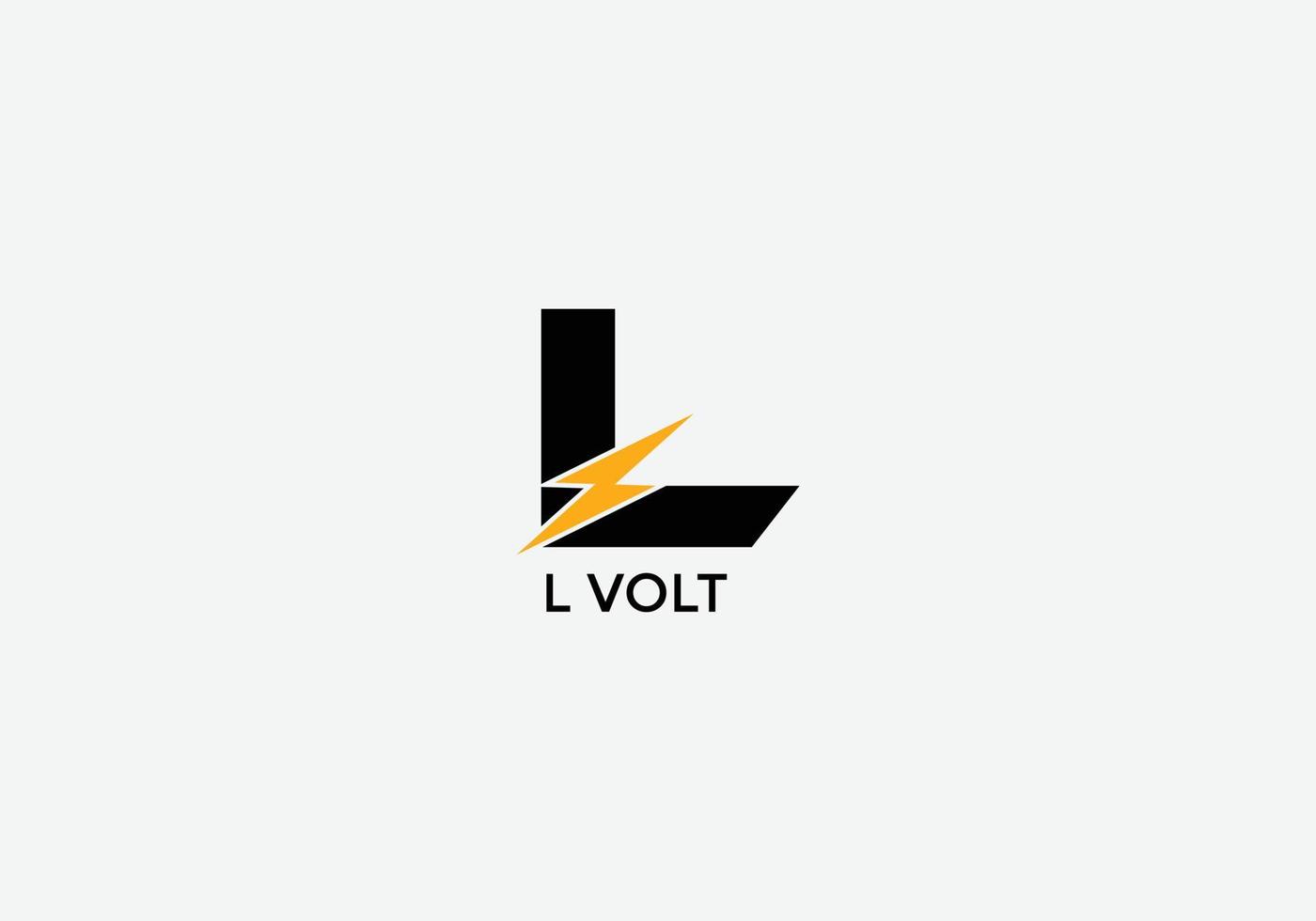 L volt Abstract L letter modern initial Tech logo design vector