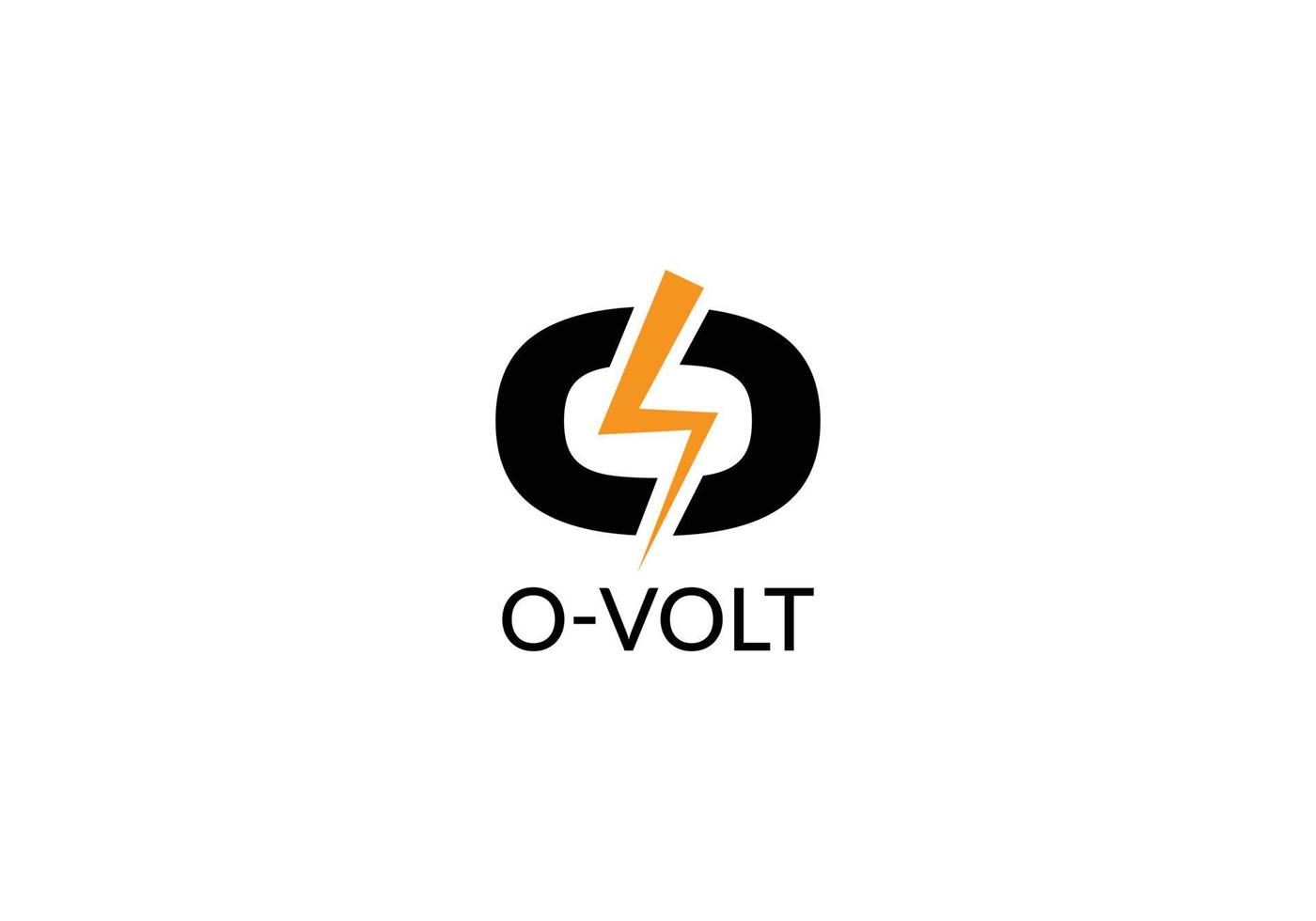 o volt abstracto o letra diseño de logotipo de tecnología inicial moderna vector