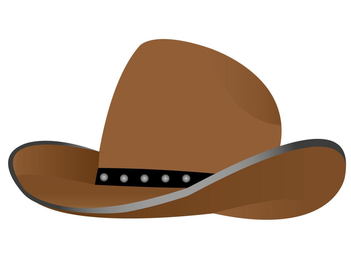 para el valiente sombrero de vaquero sobre un fondo blanco vector