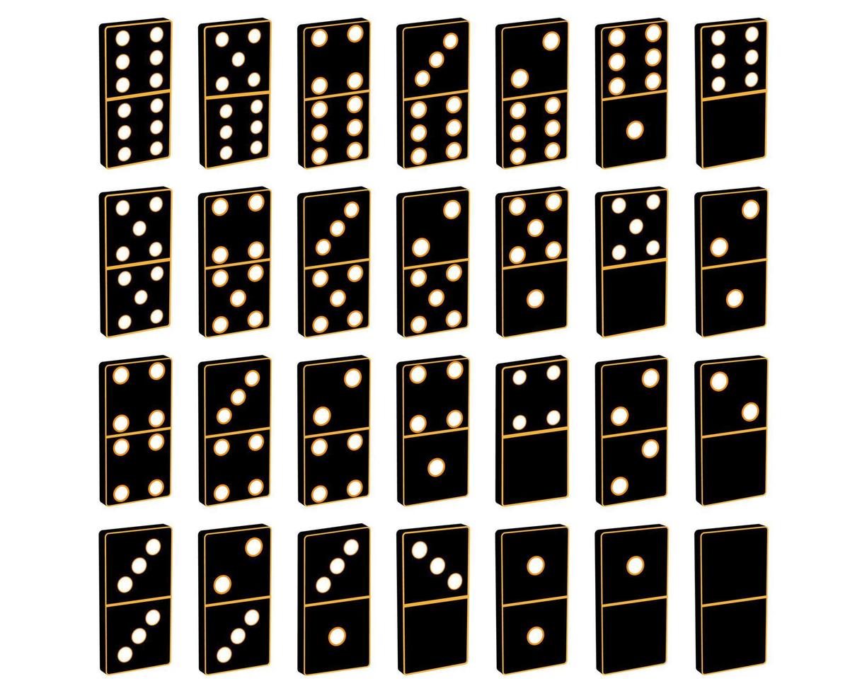 dominoes for different games on a white background vector